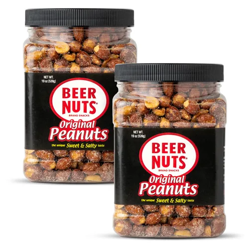 Miniatura 13 de BEER NUTS Original Peanuts - Nueces de barra dulces y saladas, sin gluten, kosher, bocadillos de maní bajos en sodio hechos en los Estados Unidos