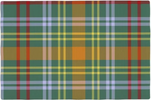 O'Brien Clan - Juego de 4 manteles individuales de lino de doble capa con patrón de tartán irlandés de tartán, manteles individuales decorativos de