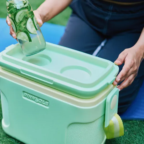 Miniatura 6 de Pinnacle 8.5Qt Mini Cooler – 14 x 7.6 x 10.6In Ice Box with Smart Divider, Locking Lid, Adjustable Shoulder Strap – Insulated Picnic Basket Beach