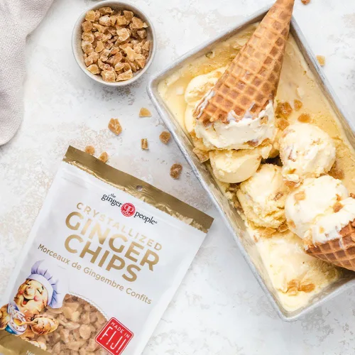 Miniatura 4 de The Ginger People Chips de jengibre cristalizado, sin OMG, sin gluten, vegano, jengibre confitado de tamaño bocado para aperitivos, hornear