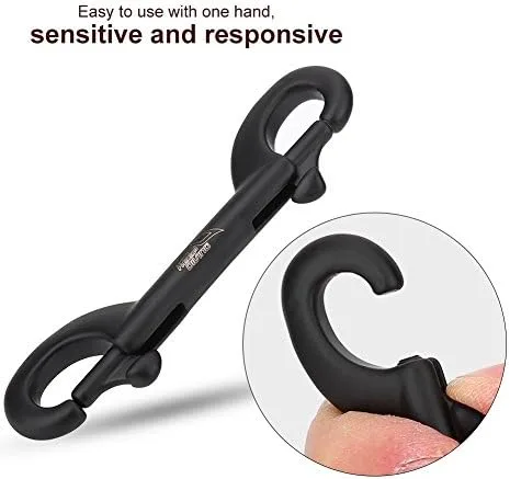 Miniatura 5 de Gancho de buceo, gancho de doble extremo de acero inoxidable para buceo submarino (3.543 in-negro)