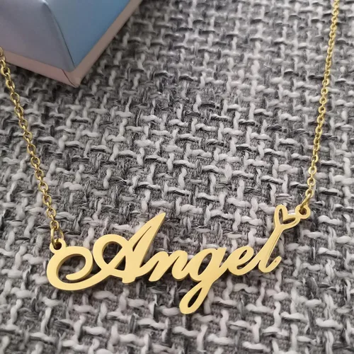 Miniatura 2 de RONKAHSHOW Collar con nombre personalizado, collar con nombre de corazón para mujer, el mejor regalo para niña, cumpleaños, día de la madre