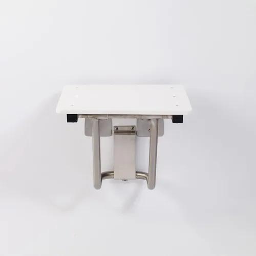 ADA - Asiento de ducha de montaje en pared, banco de baño plegable, ayuda de seguridad y comodidad para adultos mayores discapacitados/acero