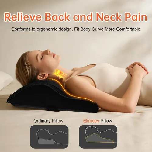 Miniatura 2 de Masajeador de Espalda con Calor, Masajeador de Espalda y Cuello para Alivio del Dolor de Tejido Profundo, Almohada de Masaje de Amasamiento 3D