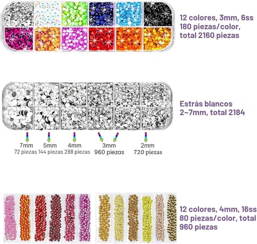 Miniatura 3 de GGLTECK Hotfix - Kit de diamantes de imitación fijos, kit de maquillaje fijo, aplicador de diamantes de imitación de fijación en caliente con 7