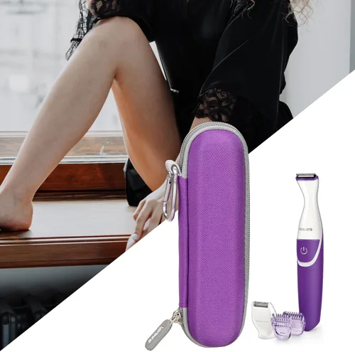 Miniatura 4 de Aproca Funda compatible con la recortadora inalámbrica Philips Beauty Bikini Genie BRT383/50, bolsa de almacenamiento portátil para accesorios