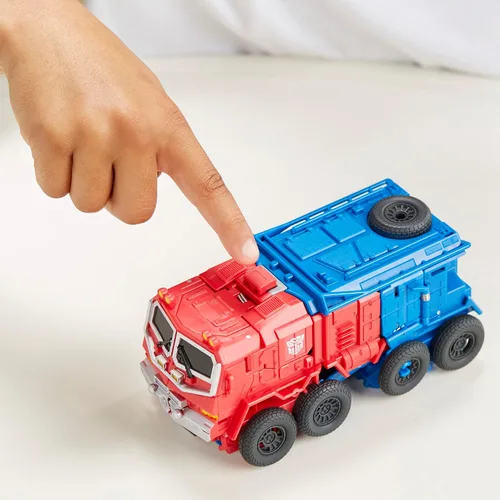 Miniatura 3 de Transformers Bumblebee Cyberverse Adventures Dinobots Unite Smash Changer Optimus Prime figura de acción, juguetes para niños y niñas de 6 años