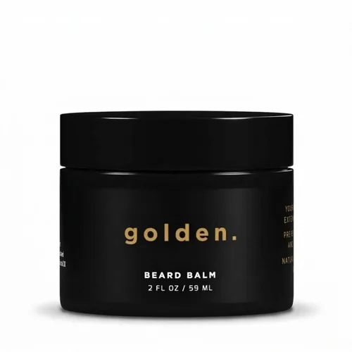 Golden Grooming - Bálsamo para barba – Domina los flaways y promueve un crecimiento más grueso – Cera de peinado natural con manteca de karité y