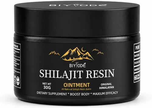 Resina Shilajit pura del Himalaya de 600 mg 50 porciones con ácido fúlvico y más de 85 minerales traza suplemento energético vegano sin OMG para