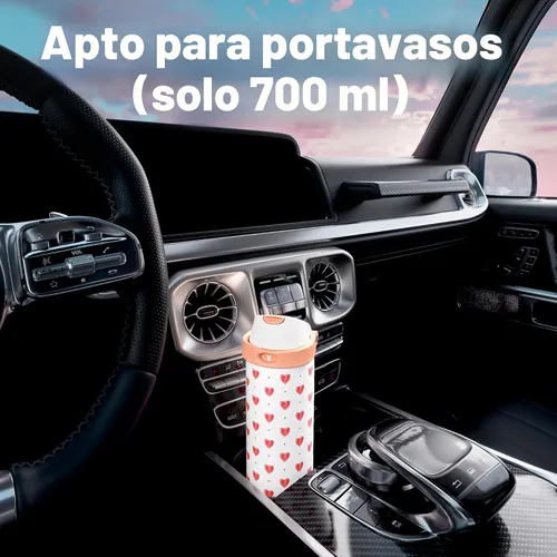 Miniatura 6 de Botella de agua de 24 onzas para el día de San Valentín: Botella de agua de acero inoxidable Meoky con popote y tapa de boquilla, a prueba de fugas