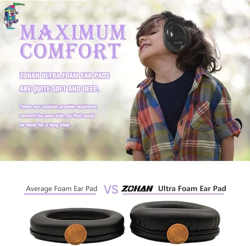 Miniatura 3 de ZOHAN 030 - Auriculares con cancelación de ruido para niños, protección auditiva para niños con autismo