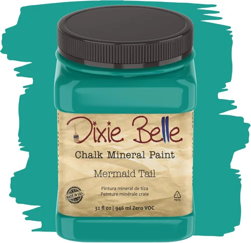 Miniatura 244 de Dixie Belle Paint Company - Pintura con acabado de tiza para muebles, color negro (Caviar), 1 galón, 128 fl oz, pintura mineral color rosa intenso