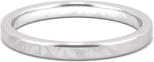 Miniatura 6 de Charles & Colvard - Anillo de boda redondo de oro blanco de 14 quilates de 0.047 in, 0.19 quilates de DEW por Charles & Colvard