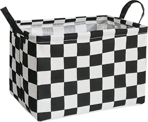 Miniatura 28 de MAIZMZ Cesta de almacenamiento rectangular vacía, organizador de almacenamiento impermeable de béisbol, cestas plegables con asas para mujeres
