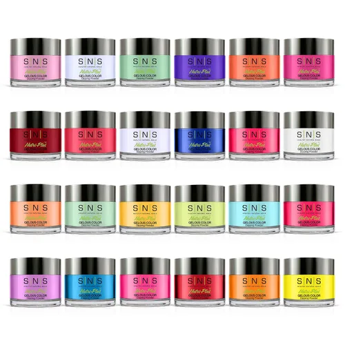 Miniatura 22 de SNS - Polvo de inmersión de uñas, polvo de inmersión de color, caramelo Hard Rock (naranja), CS051, color de uñas de larga duración dura 14 días