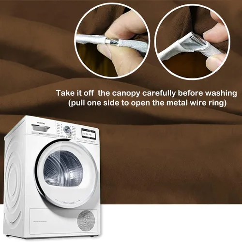 Miniatura 4 de Mengersi Tienda de campaña para niños, cúpula redonda para niños, mosquitera para interiores y exteriores, castillo colgante, decoración de casa