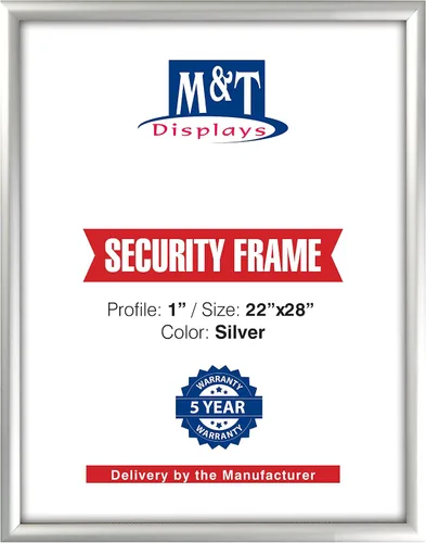 Miniatura 14 de M&T Displays Marco para póster a presión, de 8.5 x 11 pulgadas, color negro, perfil de aluminio de 1 pulgada, carga frontal, montaje en pared, foto