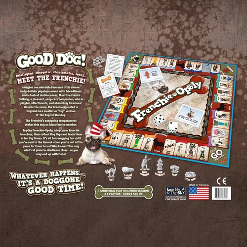 Miniatura 5 de Late for The Sky Frenchie-Opoly - Juego de mesa de bulldog francés para familias y adultos, 2-6 jugadores, a partir de 8 años, regalo para amantes