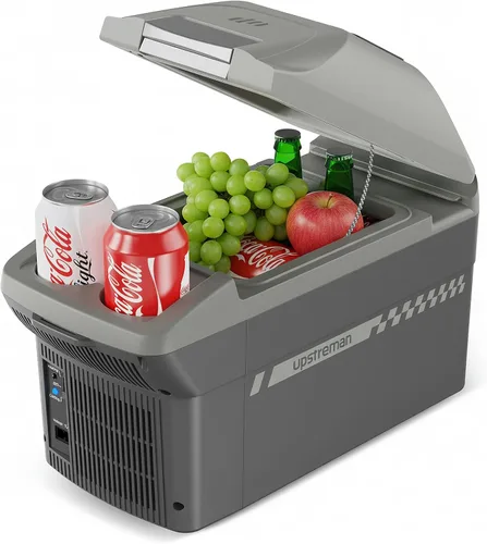 Upstreman Enfriador y calentador eléctrico de 10 cuartos (9 L) de capacidad, refrigerador termoeléctrico para automóvil con correa para el hombro,