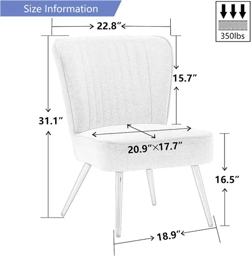 Miniatura 2 de Alunaune Moderno juego de 2 sillas decorativas azules para sala de estar, juego de muebles tapizados para dormitorio, pantuflas, silla de recepción