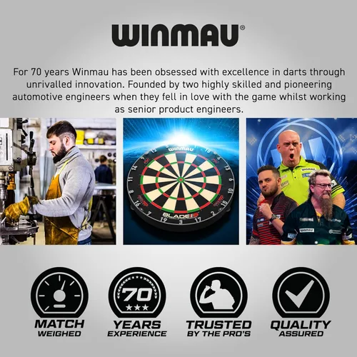 Miniatura 7 de Winmau Advance 500 Series - Juego de dardos de tungsteno con puntas de acero y ejes (tallos), disponible en azul y verde