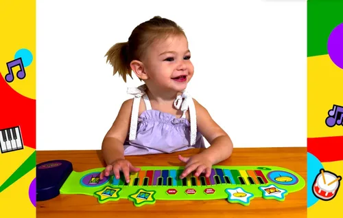 Miniatura 2 de MUKIKIM Jr Piano and Drum Duo - Piano flexible portátil y almohadilla de batería juguete para niños a partir de 3 años. Juego educativo