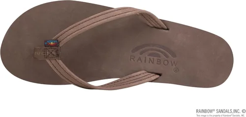 Miniatura 3 de Rainbow Sandalias de mujer de una sola capa con una correa estrecha de cuero de primera calidad.