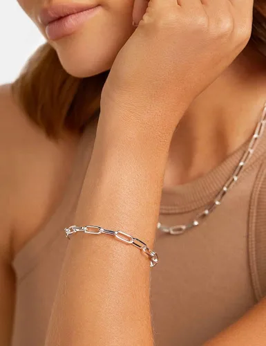 Miniatura 2 de Waitsoul Pulsera de plata para mujer de 0.118 in, 0.157 in, 0.197 in, corte de diamante, pulsera de cadena de clip para hombres de 6.5777.588.59