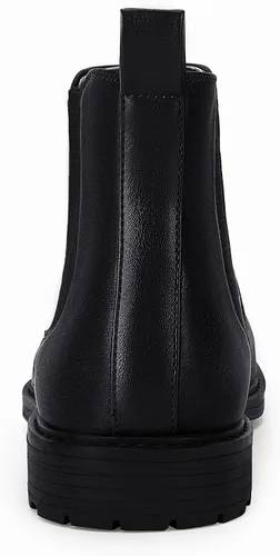 Miniatura 6 de Coutgo Botines Chelsea para hombre, puntera redonda, sin cordones, de cuero, impermeables, para vestir