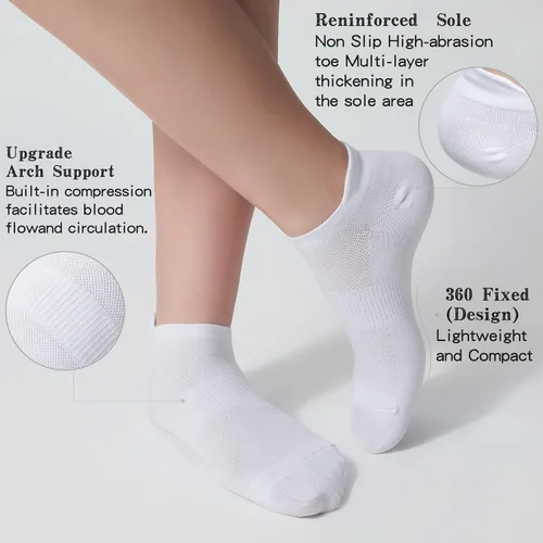 Miniatura 5 de Ankle Socks Women's and Mens - 610 Pairs Low Cut Tab & No Show Athletics Running Socks
