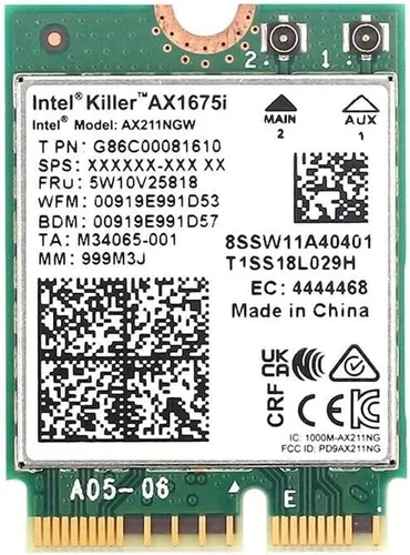 Miniatura 33 de Serie Killer para Intel AX1690i WiFi 6E Adaptador de juegos Actualización de AX411 Tarjeta WiFi CNVio2 M.2 WiFi de alta velocidad de 3.0 Gbps