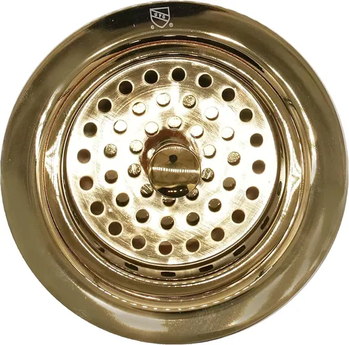 Miniatura 4 de Westbrass A2165-01 - Colador grande de cesta de cocina estilo poste de 4-1/4 pulgadas con brida de eliminación de residuos y tapón de drenaje, latón