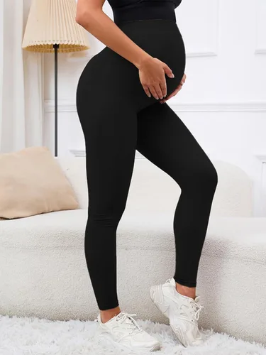 Miniatura 5 de X-SNOW FALCON Pantalones de maternidad para mujer, 2 piezas, sin costuras, leggings de yoga sobre el vientre para entrenamientos y uso diario