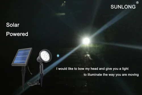 Miniatura 8 de SUNLONG Focos solares para exteriores, impermeables, brillantes, luz de pared LED, luz de inundación de seguridad, alimentada por energía solar