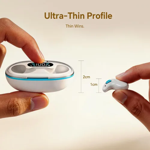 Miniatura 3 de Auriculares invisibles Bluetooth para dormir inalámbricos pequeños con cancelación de ruido, auriculares planos para dormir de lado, impermeables