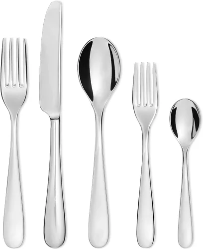 Miniatura 4 de Alessi Nuovo Milano 5180/4 - Juego de cucharas de postre de diseño, acero inoxidable, 6 piezas