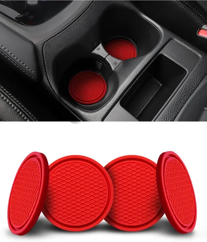 Miniatura 11 de 4 paquetes de posavasos para coche, portavasos universales con bandera americana de silicona antideslizante, accesorios para el interior del coche
