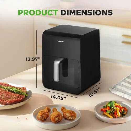 Miniatura 8 de Nutrichef Ablandador eléctrico de freidora de aire de 6.3 cuartos de galón 12-1 funciones de cocción preestablecidas Incluye función