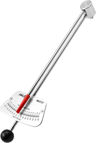 Llave dinamométrica de viga de transmisión de 1/4 pulgadas, 0-80 pulgadas/libras y 0-9 Newton/metro, marcas de alta visibilidad para lecturas fáciles