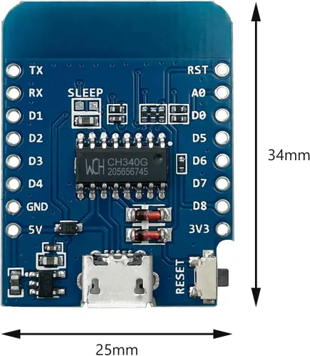 Miniatura 5 de Hosyond 5 unids D1 Mini NodeMcu ESP8266 ESP-12F WiFi Módulo Desarrollo Junta Compatible con Arduino/WeMos D1 Mini