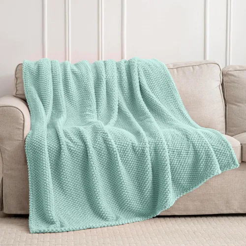 Miniatura 36 de Manta de Tiro de Piel Sintética Color Hueso para Sofá, Manta Suave y Esponjosa de Burbujas para Cama y Sofá, Manta Gruesa y Cálida de Felpa Difusa