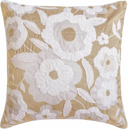 Miniatura 27 de HomeCentric Funda de almohada geométrica beige, 12 x 12 pulgadas, cuadrado de lino y algodón, círculos contemporáneos de Pascua, círculo de la vida