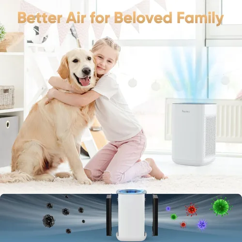 Miniatura 5 de Priestley Filtro de repuesto para purificador de aire, filtro de repuesto True HEPA con filtración de 3 etapas, elimina el 99.97% de humo, olor