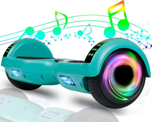 Miniatura 13 de CBD Scooter with Corlorful LED Lights,6.5" Wheels, Dual 300W Motor Scooter for Kids Girls Boys Adults, All Ages A02-Blanco