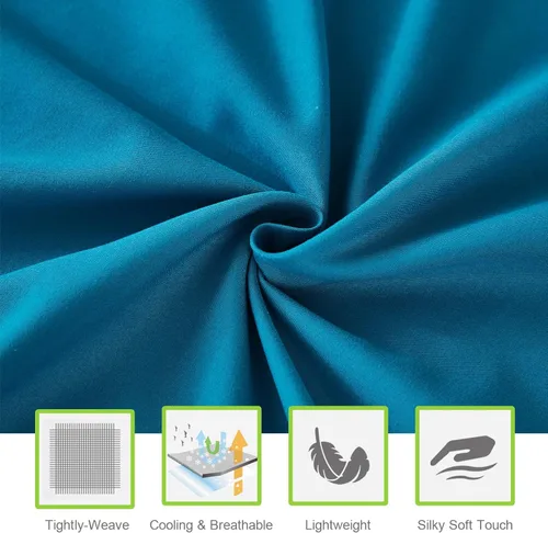 Miniatura 4 de ILAVANDE Juego de Sábanas King Size Verde Azulado de 6 Piezas, Sábanas de Cama King de Microfibra Serie 1800 Súper Suaves de Lujo Hotelero