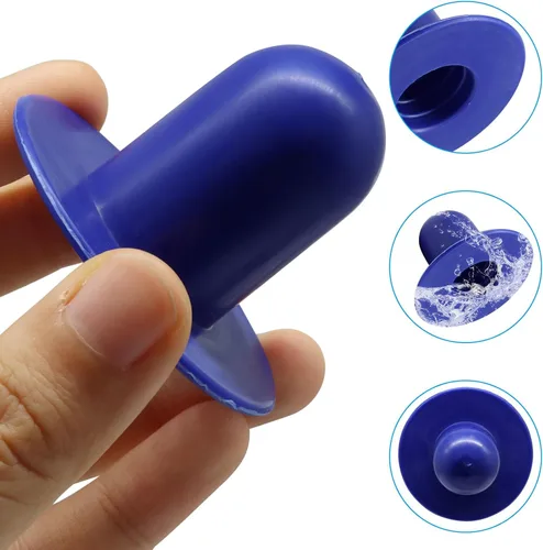 Miniatura 4 de 4 piezas de repuesto de enchufe de piscina, tapones de tapón de piscina azul para piscina de suelo, tapones de agujero de pared compatibles