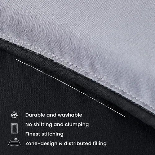 Miniatura 5 de SLEEP ZONE - Juego de edredón reversible y refrescante tamaño matrimonial, relleno alternativo suave, transpirable y cálido para todo el año, lado A