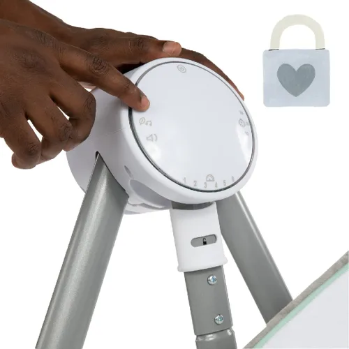 Miniatura 8 de Ingenuity Anyway Sway - Columpio portátil plegable de 5 velocidades y asiento infantil multidireccional con vibraciones, sonidos de la naturaleza