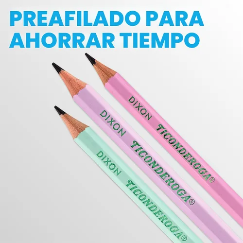 Miniatura 6 de Ticonderoga® Lápices pastel, 2 suaves, colores surtidos, paquete de 10 lápices