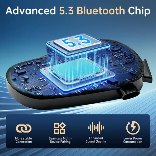 Miniatura 6 de Auriculares de Casco de Motocicleta Bluetooth con Cancelación de Ruido, Altavoces Inalámbricos para Casco con Luz LED de 4 Colores, Batería